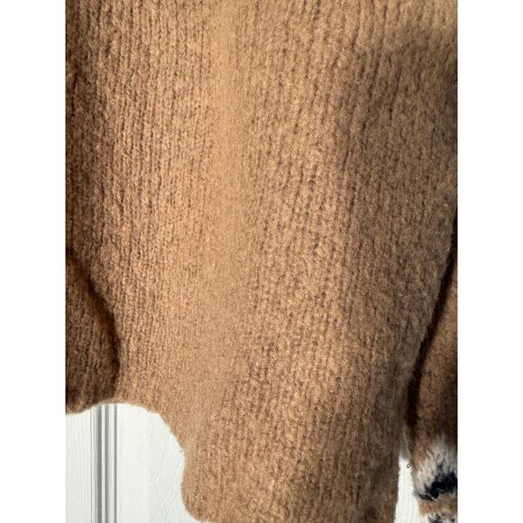 Old Navy Brown/Black Sweater Women's XL 34%Wool - Picture 2 of 5